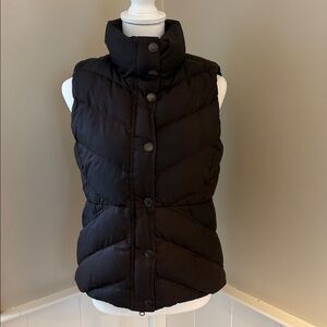 J. Crew Quilted Chocolate Brown Vest Size Small